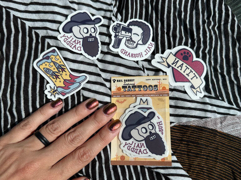 temporary tattoos with manicured hand